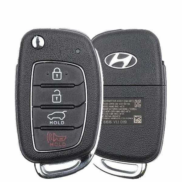 2017-2019 Hyundai Santa Fe 4-Button Flip Key {PN: 95430-2W110} TQ8-RKE-4F31
