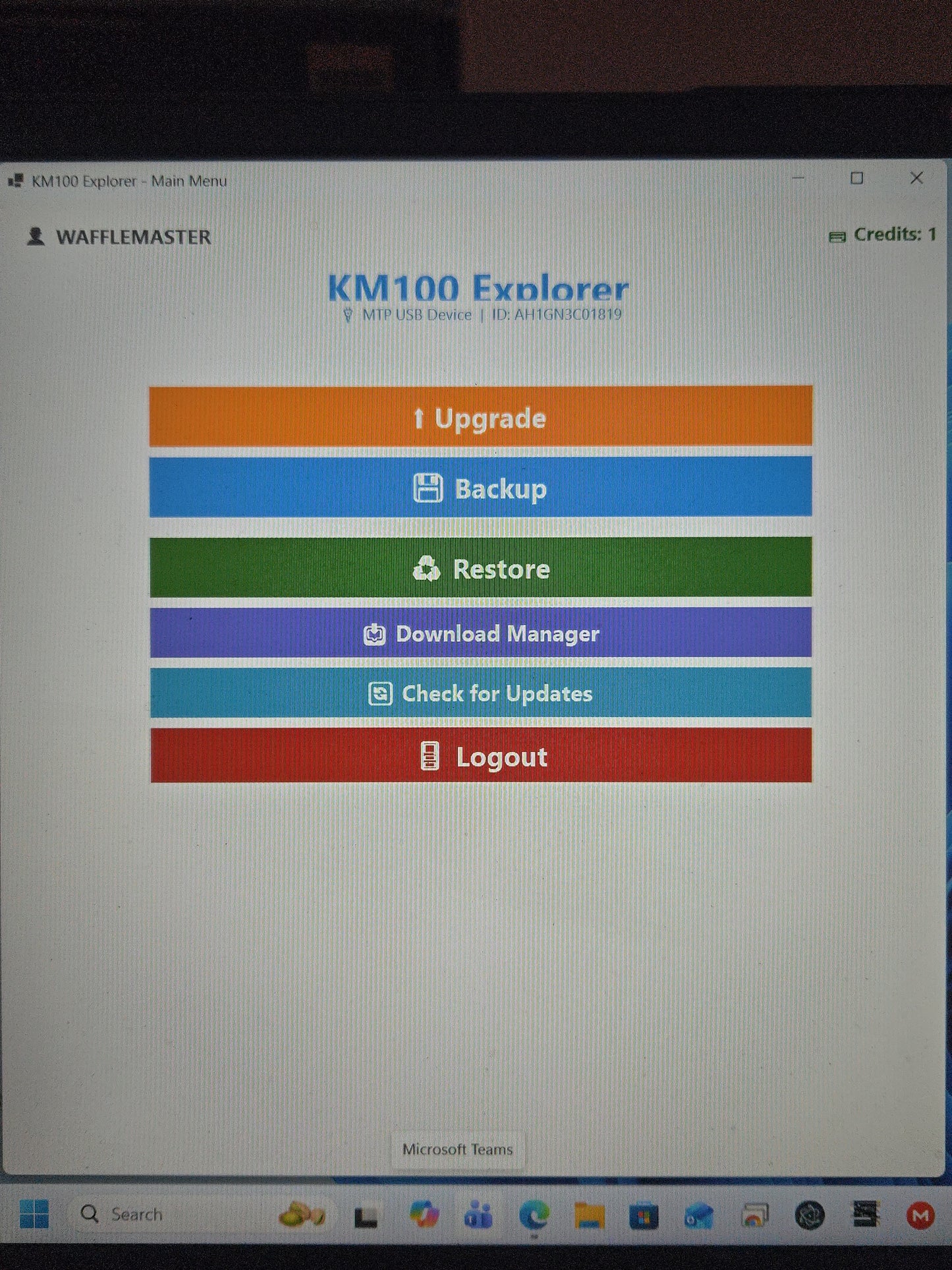 KM100 EXPLORER Upgrade Credit
