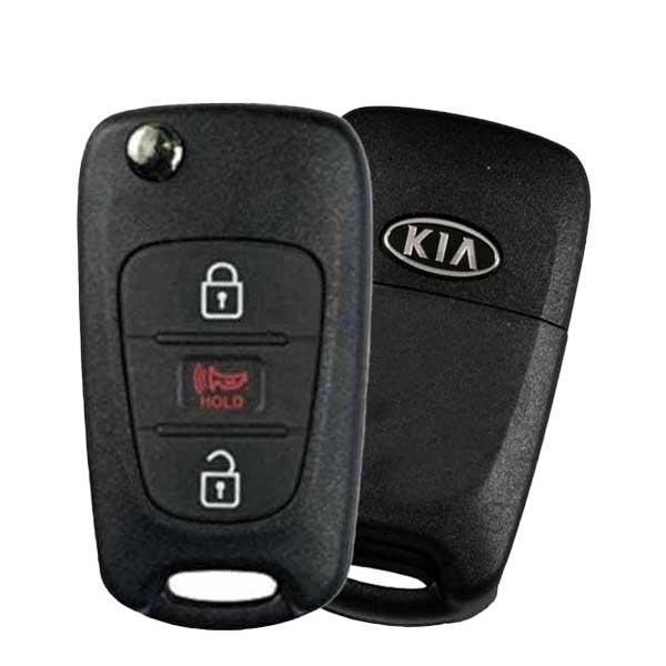 2010-2013 Kia Soul / 3-Button Remote Flip Key / PN: 95430-2K340 / NY0SEKSAM11ATX ((AM-FL)-315-AME) (OEM Refurbished)