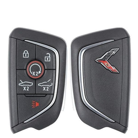 2020-2022 Chevrolet Corvette C8 6-Button Smart Key { PN: 13536982 } YG0G20TB1 (Chrome Logo)