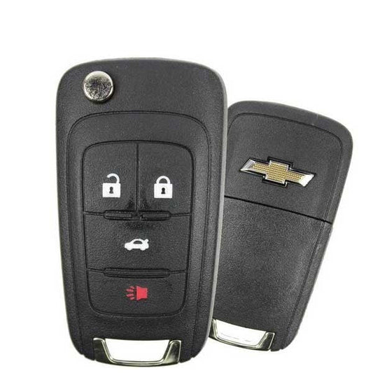 2010-2019 Chevrolet / 4-Button Flip Key HS / non PEPS {PN: 13504200} OHT01060512 / OHT05918179